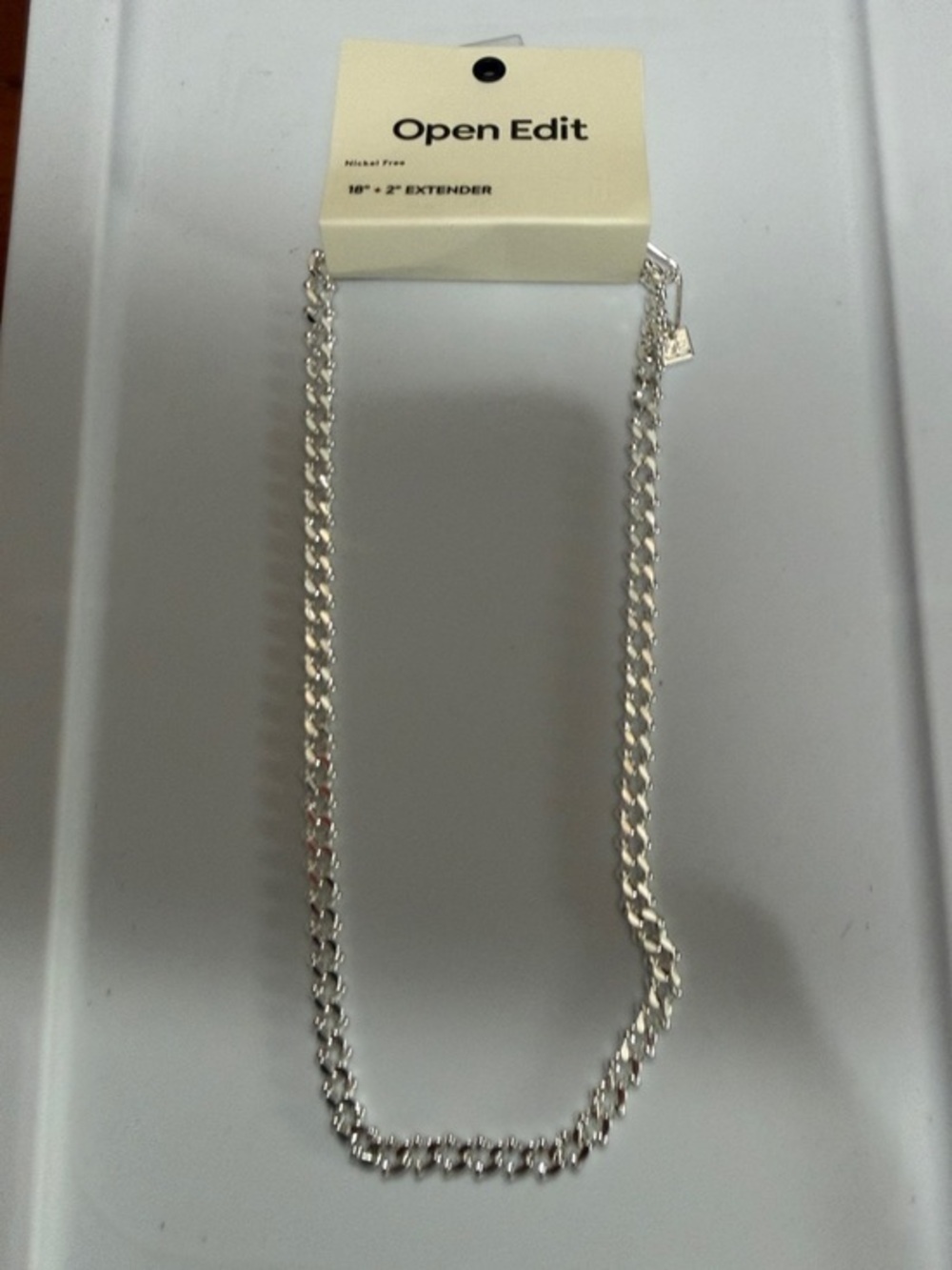 Nordstrom Open Edit Silver Chain Necklace